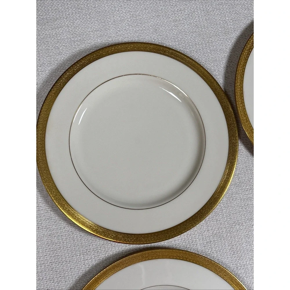 ⁠4 Lenox STANFORD O-12 Dinner Plates 10.25